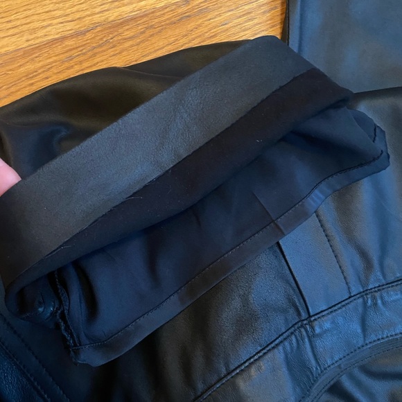 Kobi Halperin Black Leather Straight Leg Crop Pants NWT - Picture 8 of 10